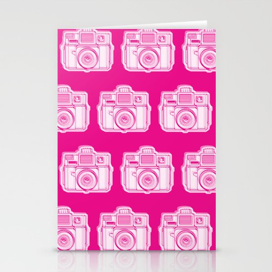 I Still Shoot Film Holga Logo - Reversed Pink Stationery Cards