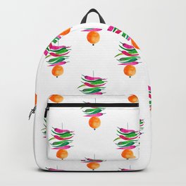 Lemon Chilli Charm - Magenta and orange palette Backpack