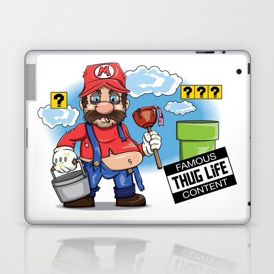 Mario Thug Life Laptop & iPad Skin