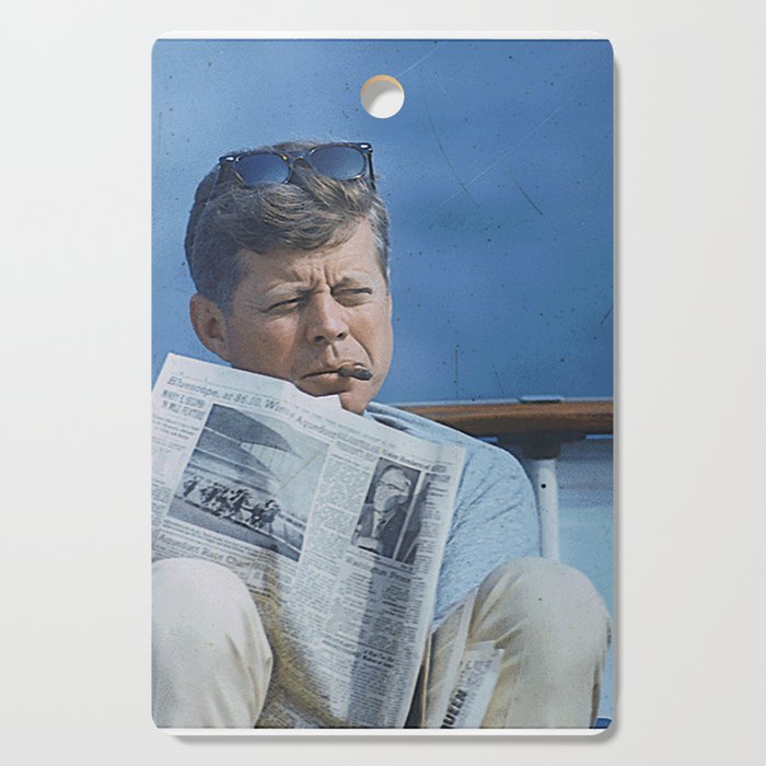 John F. Kennedy Reading Cutting Board