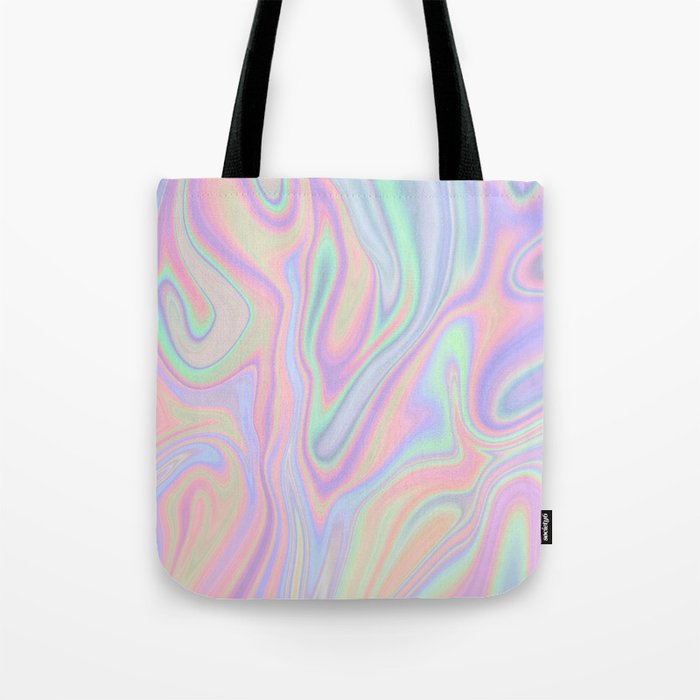 Liquid Colorful Abstract Rainbow Paint Tote Bag By Peladesign