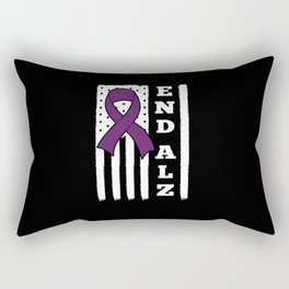 Flag End Alzheimer Alzheimer's Awareness Rectangular Pillow