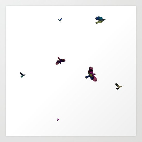 Artsy birds Art Print