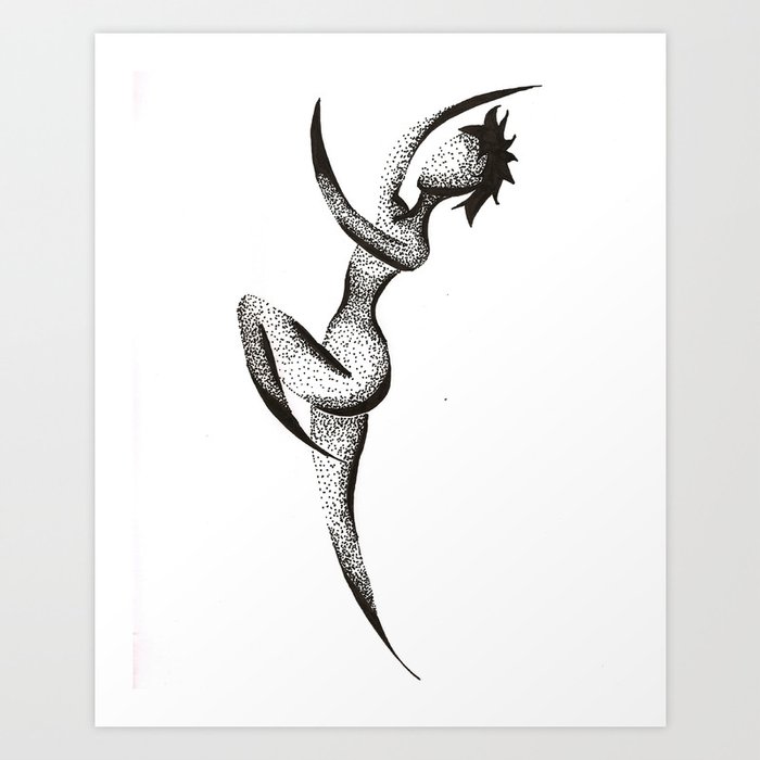 Dotted Dancer Two Art Print