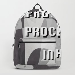 In the process typography Backpack