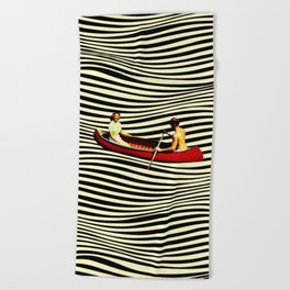 Illusionary Boat Ride Beach Towel