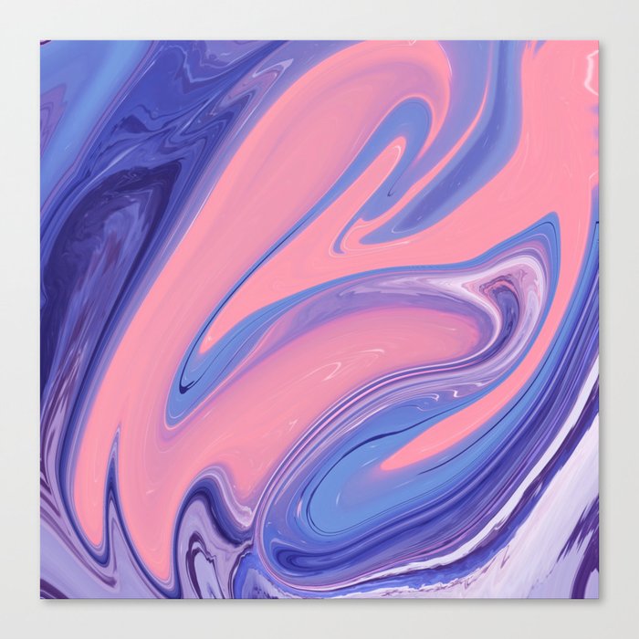 Pink and Blue Mix design Canvas Print