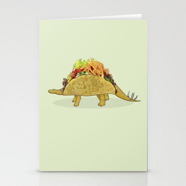 Tacosaurus - Taco Stegosaurus Dinosaur Stationery Cards