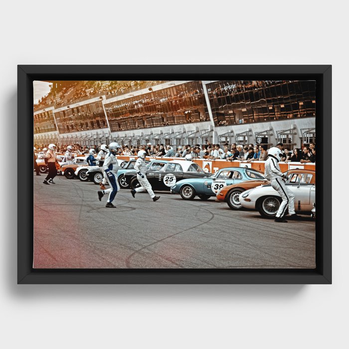 Le Mans Race Framed Canvas
