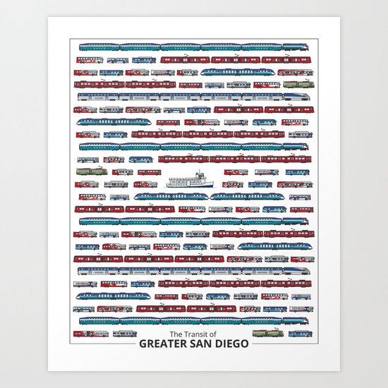 The Transit of Greater San Diego Art Print