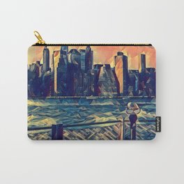 Manhattan skyline in New York City Carry-All Pouch
