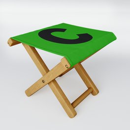 letter C (Black & Green) Folding Stool