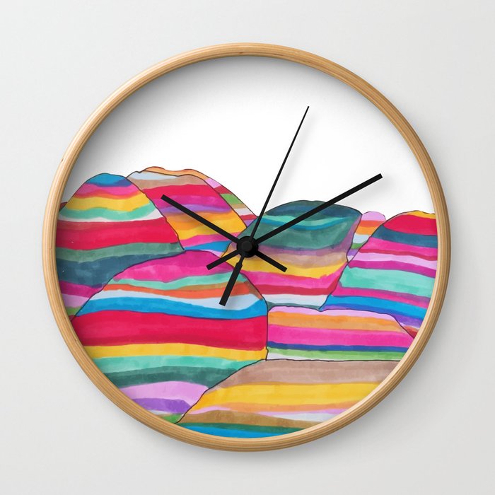 RGB Dunes Wall Clock