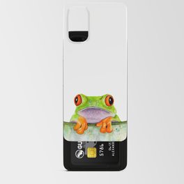 frog behind leaf  Android Card Case