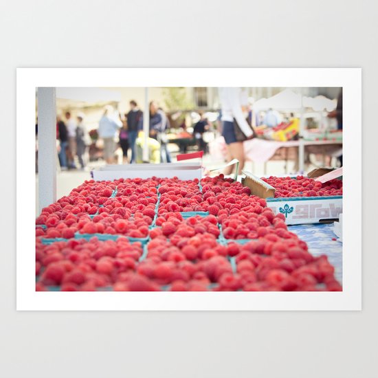 Raspberries Art Print