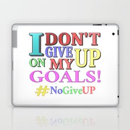 "DON'T GIVE UP" Cute Expression Design. Buy Now Laptop Skin