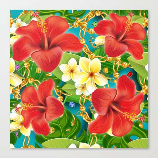 tropical color party Canvas Print
