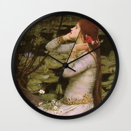 John Willliam Waterhouse Ophelia 1894 Wall Clock