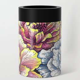 flowers / circle / olha chubay / black / drawing Can Cooler