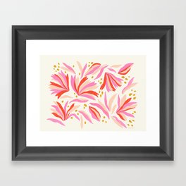 Fanned Floral Framed Art Print