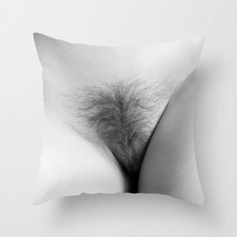 Origin. Delicate Pussy of Sexy Nude Woman Throw Pillow