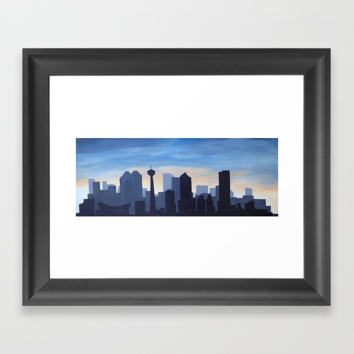 Calgary Skyline Framed Art Print