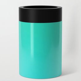 Modern Abstract Neon Teal Turquoise Gradient Can Cooler