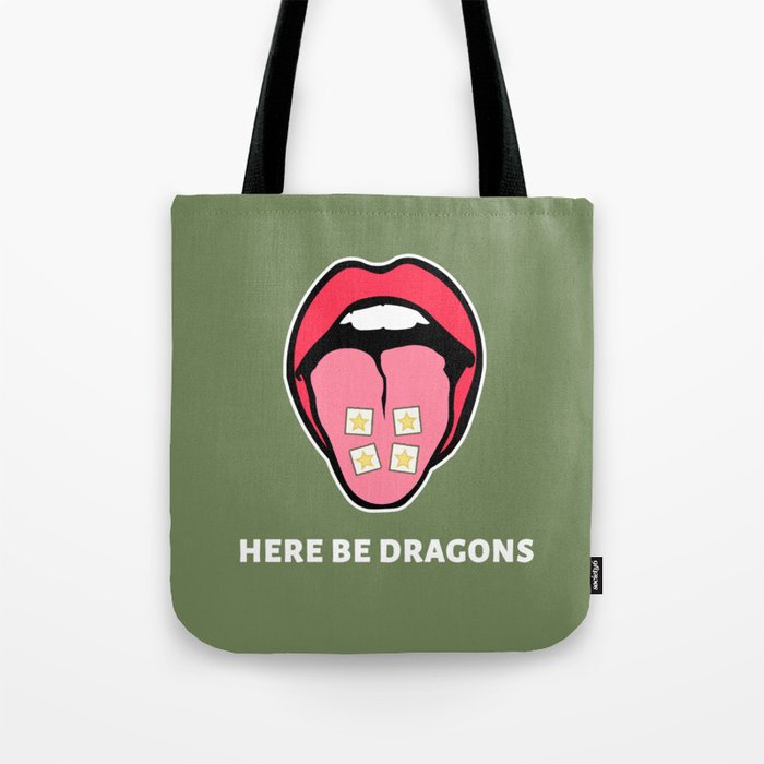 Here Be Dragons Tote Bag