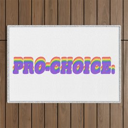 Rainbow Pro-Choice Outdoor Rug