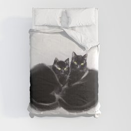 Cats together Comforter
