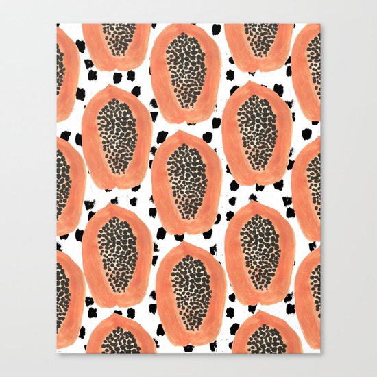 Bold Papayas Canvas Print