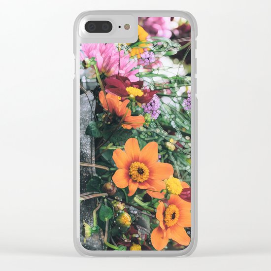 Retro Garden Still Life Clear iPhone Case