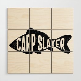 Carp Slayer Fishing Wood Wall Art