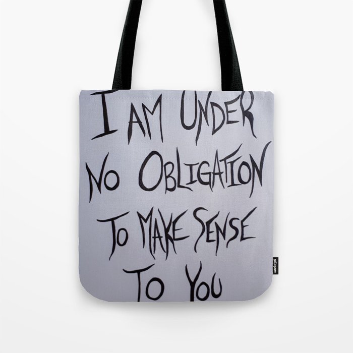Mad Hatter Quote Tote Bag