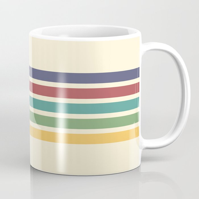 Minimal Abstract Retro Stripes 70s Style - Chichi Coffee Mug