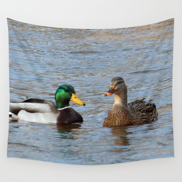 A Pair of Mallard Ducks Wall Tapestry by Susie Kramer Society6