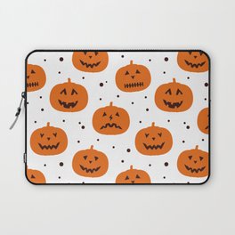 Halloween Jack-O-Lanterns & Dots Laptop Sleeve