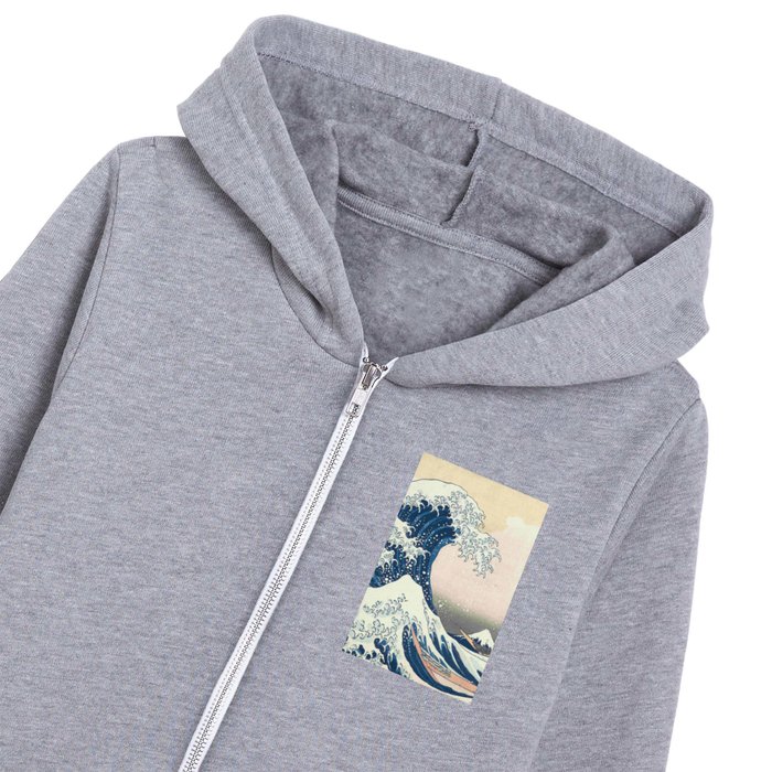  Hokusai -36 views of the Fuji  1 The Great Wave off Kanagawa  Kids Zip Hoodie