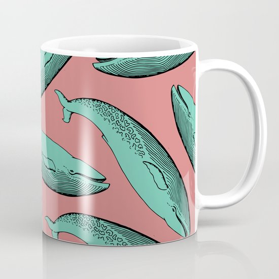 calm whale pattern Coffee Mug