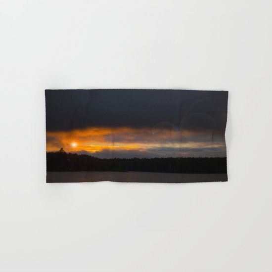 October Cloudy Sunset Hand & Bath Towel
