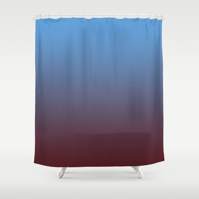 Colorful Gradient Blue Shower Curtain