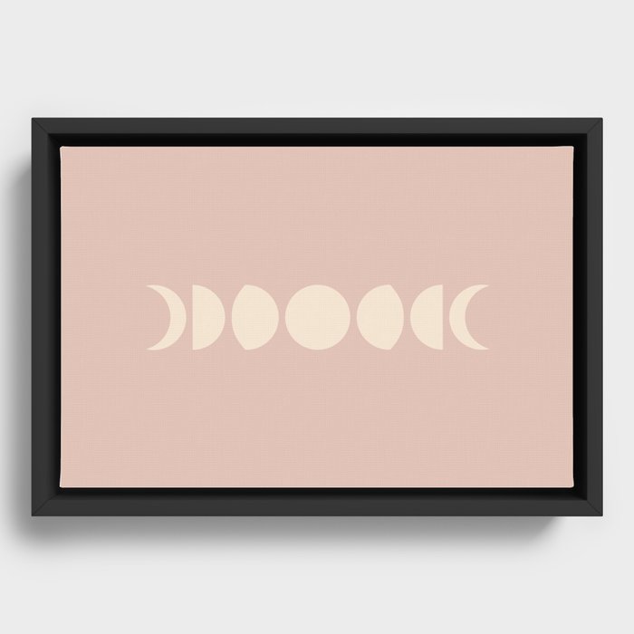 Minimal Moon Phases IV Framed Canvas