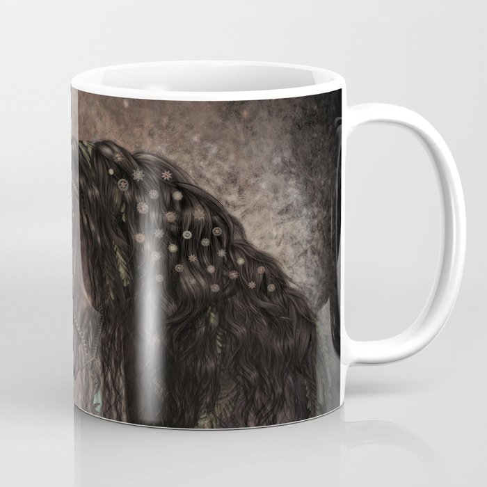 Dreamy Unicorn with brown grunge background Coffee Mug