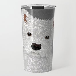 Cute West Highland Terrier Portrait Travel Mug