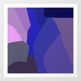 Meditative Painted Shades of Purple Art Print