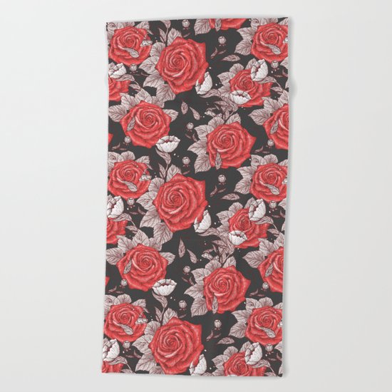 FLOWERS pattern Beach Towel