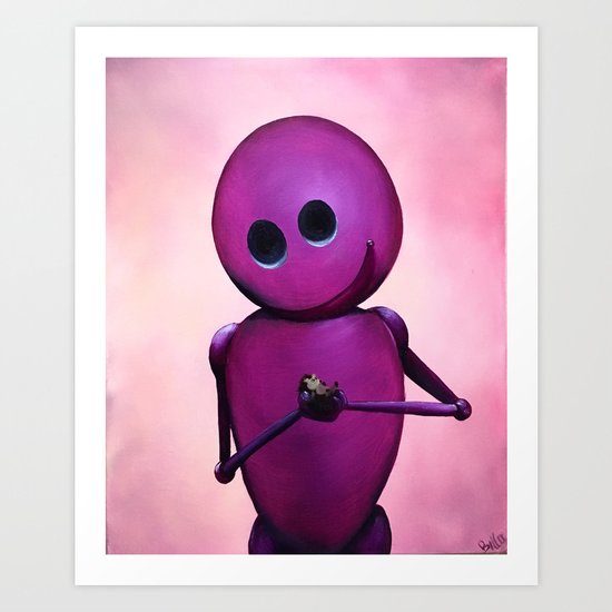 Happy Bot Art Print