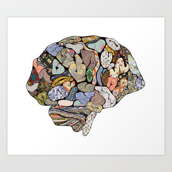 my brain looks different Art Print