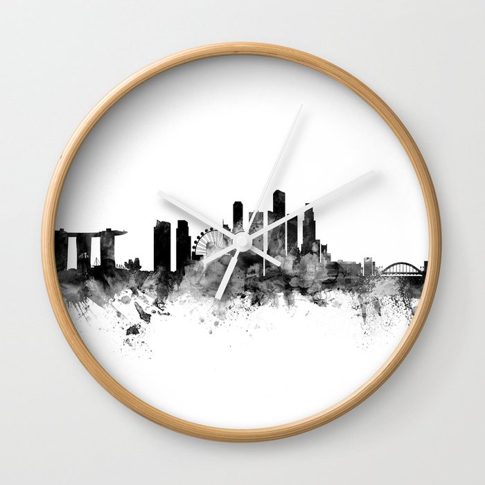 Singapore Skyline Wall Clock