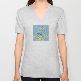 Little Tiger in the "Beginning of Autumn" V Neck T Shirt